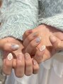ミミン バイ フェリモ(mimin.by felimo)&nbsp;Minimal blush abstract nails
