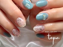 トパ(topa)/2本アート×うずら柄