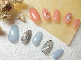 上/シェルnail/下/ホイルnail