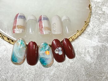 ネイルサロン メイプル(Nail Salon maple)/チェック&ニュアンス
