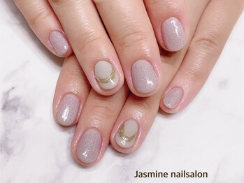 ジャスミンネイルサロン(Jasmine)/ミラーネイル/ブローチ