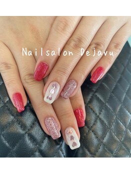 デジャヴ(Dejavu)/ハートの持ち込みデザインネイル