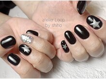アトリエループ(atelier Loop by shiho)/手描き星ネイル