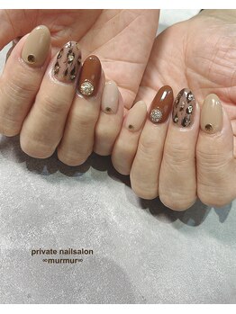 プライベート ネイルサロン マーマ(murmur)/ニュアンスレオパード