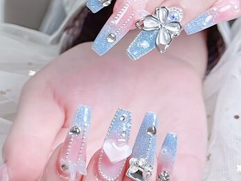 シーアンドビーネイル(C&B Nail)/チップ長さだし持ち込みデザイン