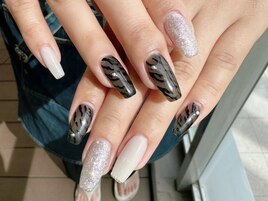 ゼブラネイル☆￥7500