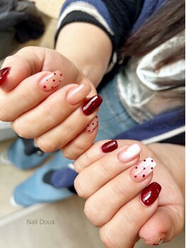 ネイル ドゥ 岡山駅前店(Nail Doux)/ボルドードットネイル