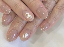フェミニンネイル(Feminine Nail)/ワンカラー＋アート