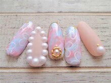 ブランロール 中目黒店(Blanl'or)/パール×フラワーネイル