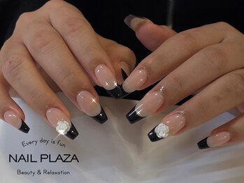 ネイルプラザ 河原町OPA店(NAIL PLAZA)/黒フレンチ