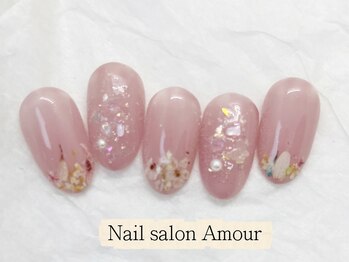 アムールユシマテン 上野湯島店(Amour)/キラキラ春夏のネイル¥7980
