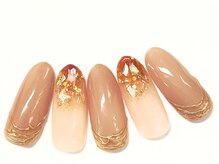 コルン/秋ネイル・ミラーアート