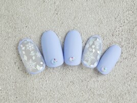ゆきの結晶ネイル