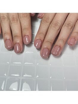 プリュネ(Prune)/ピンク/ベージュ/ちゅるんネイル