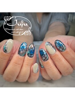 ジュジュ(Juju)/秋ネイル　蛇柄風ネイル