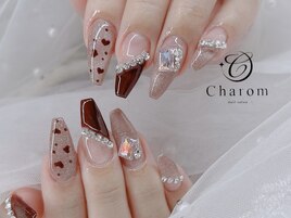 バレンタインネイル