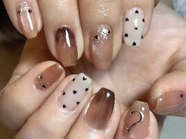 バレンタインハートネイル