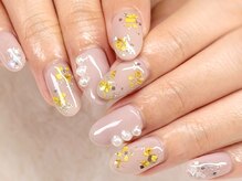 グロスネイル(gloss nail)/ジェルアート/ミモザ
