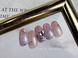 ピンクふんわり桜ネイル