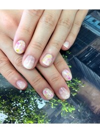 押し花＆雫ネイル