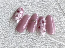 アウラ ネイルサロンアンドスクール(aula)/桜ネイル　