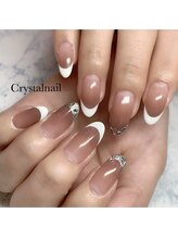クリスタルネイル ボンベルタ橘店(CRYSTAL NAIL)/ガラスフレンチ♪