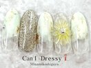 クリアぷっくりお花ネイル