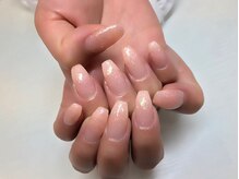 ココロバ ネイルアンドビューティーサロン(COCOLOBA)/ピーチピンクホロラメグラデ