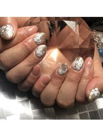マグネット×エンボスフラワー