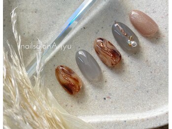 ネイルサロン アージュ(Nail Salon A jyu)/マーブル秋冬ネイル