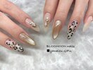 【ジェル】レオパードネイル