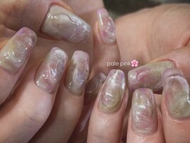 ニュアンス春ネイル