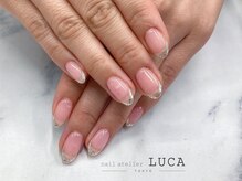 ネイルアトリエルカ(nail atelier LUCA)/W-995 大人ガラスフレンチネイル