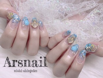 アルスネイル(Ars nail)/推し色ブルー概念ネイル