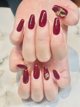 ビーメルシー 天満橋(bea.merci)/冬ボルドーネイル♪