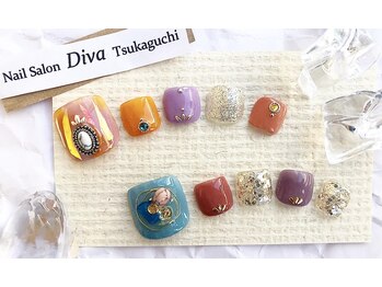 ネイルサロンディーバ 塚口店(Diva)/Footアート10本込￥8100