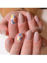 ラナンキュラス(Ranunculus)/officenail+アート2本