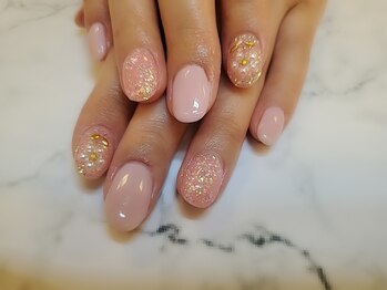 トータルビューティーサロン ドールズ(total beauty salon Dolls)/ラメONパールフラワー