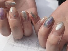 ファンクションネイルズ 表参道 原宿(FUNCTION NAILS)/シルバー/ニュアンスネイル