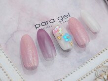 ネイルアンドアイラッシュスタジオ シュシュ(chouchou)/春夏秋冬・スト-ンお花・パ-プル