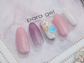 春夏秋冬・スト-ンお花・パ-プル