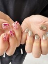 ミラー＆ラメホロnail