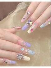 クイーンネイル 新宿(Queen nail)/長さ出し　持ち込みデザイン