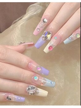 クイーンネイル 新宿(Queen nail)/長さ出し　持ち込みデザイン