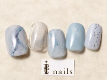 アイ ネイルズ 天神店(I nails)/インクブルーネイル¥7500