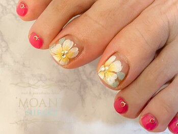 夏にピッタリのお花フットネイル Pg モアニヒロオ 恵比寿渋谷店 Moani Hiroo のフォトギャラリー ホットペッパービューティー