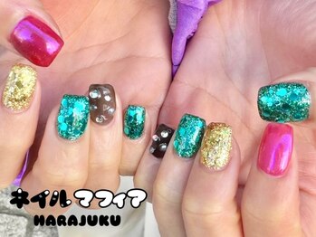 ネイルマフィア 原宿(NAIL MAFIA)/カラフル/オーロラ/原宿