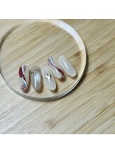 ファレノホワイト/定額ネイルデザイン/ 冬