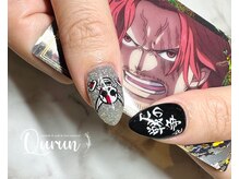 クルン 大阪 御幣島(Qurun)/ロゴ×手書き文字ネイル