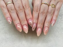 ネイルサロン ドゥ(Nail Salon Doux)/【ほり】ハート×チークネイル